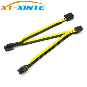 XT-XINTE PCI-E PCIe 6Pin Female to 3 6P Male PCI Express удлинитель источник питания 20 см для адаптера видеокарты