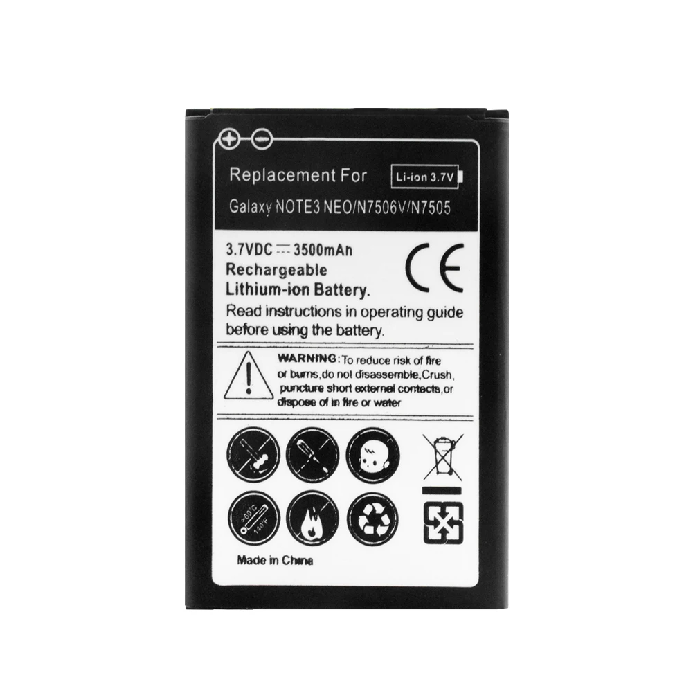 YCDC 3,7 V литий-ионный аккумулятор 3500mAh Сменный аккумулятор для SAMSUNG GALAXY Note 3 Mini Note 3 Neo SM-N750/N7502/N7505/N7506/N7507 - Цвет: as picture shows