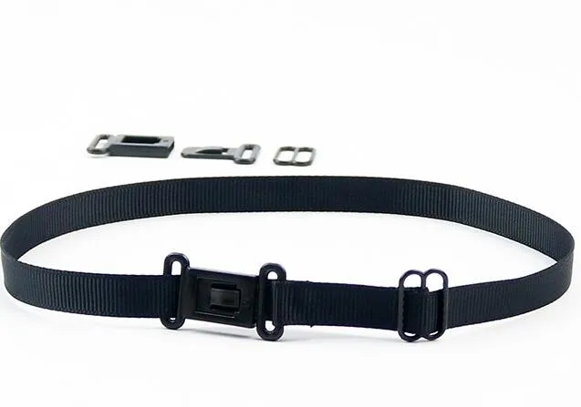 100 комплектов Пластиковая фурнитура регулируемая лента аксессуары черные