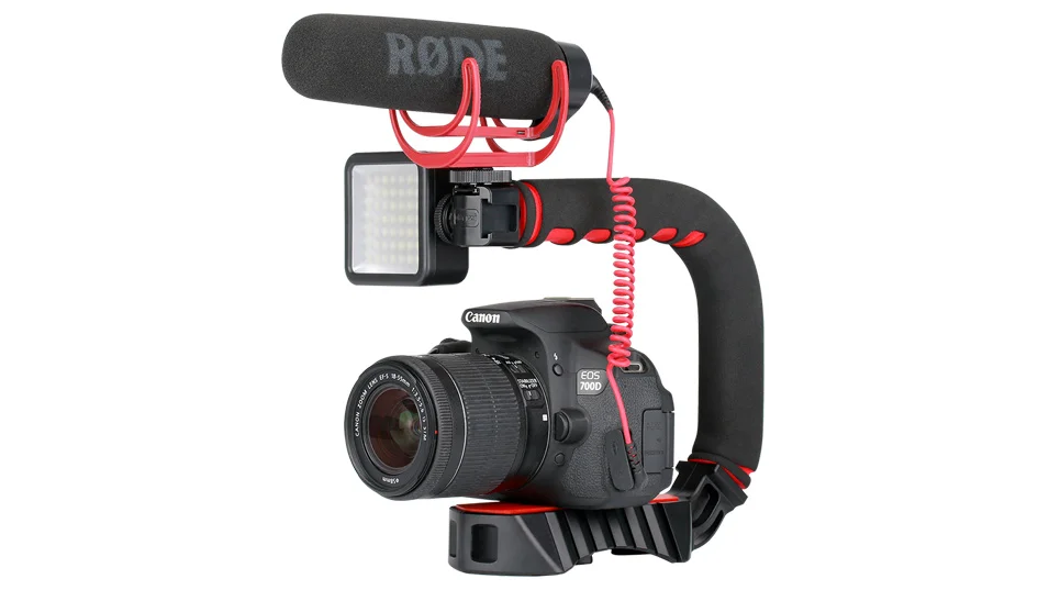 Ulanzi U-Grip Pro тройное крепление башмака видео стабилизатор ручка Видео Ручка камера телефон видео Риг комплект для Nikon Canon iPhone X 8 7