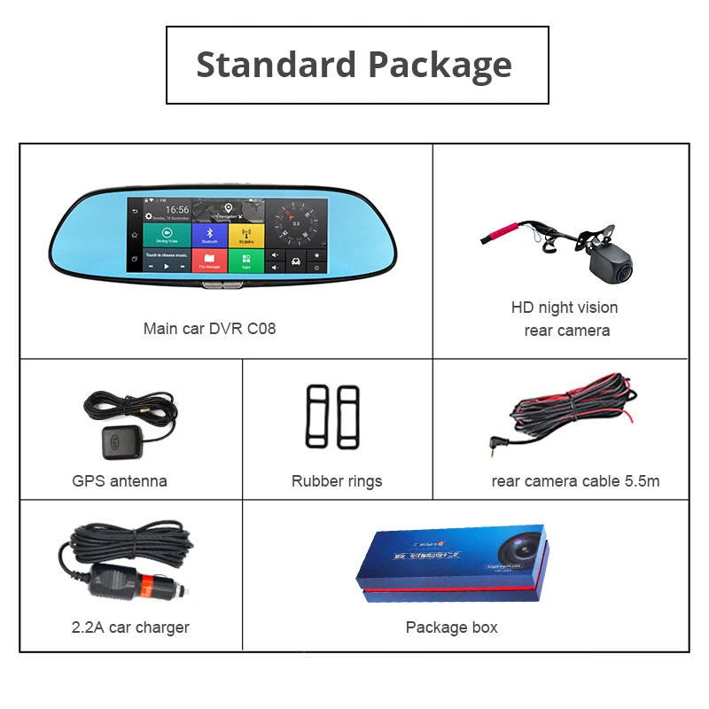 Camlive 7 &quot3g видеорегистратор Автомобильный gps Bluetooth навигация двойная камера HD1080P