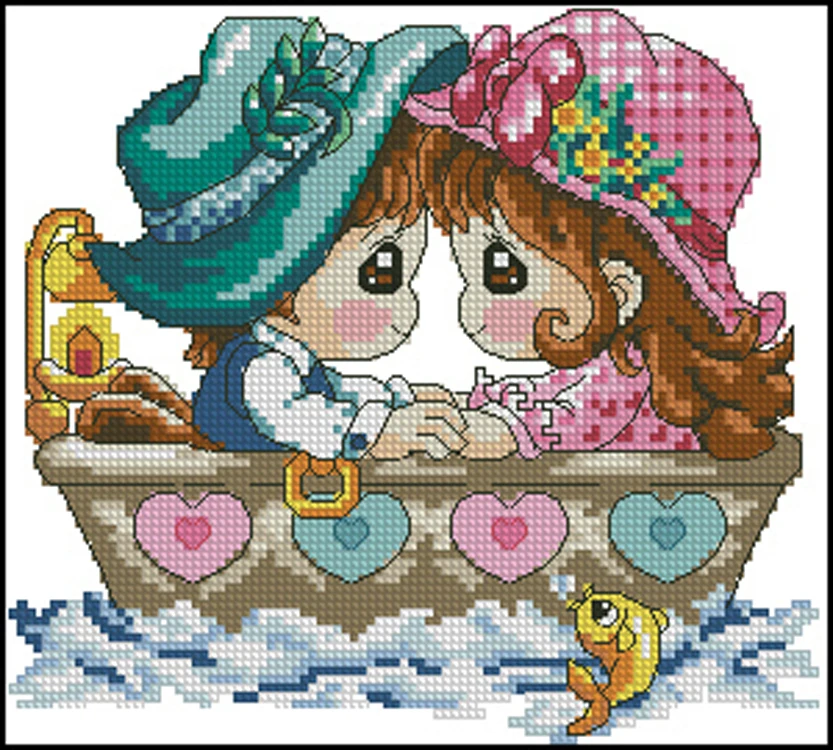 

Needlework,DIY Cross Stitch,Sets For Embroidery kits,11CT&14CT,Love the boat
