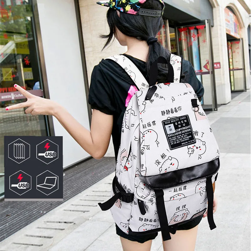Милый легкий холщовый рюкзак водонепроницаемые школьные рюкзаки самые прочные