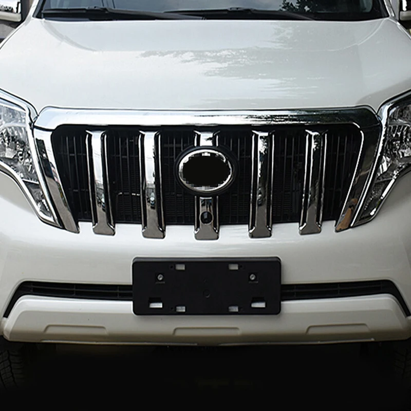 Для Toyota Prado FJ150 FJ 150 2014 2017 хромированная решетка из АБС пластика гриль молдинг