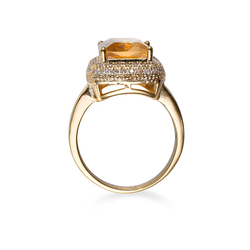 

Brand new Gold Color Hollow Out Circle Round Ring Size 7 8 For Women New Gold Finger Ring Jewelry