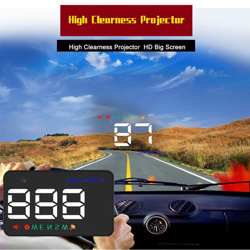 A5 Автомобильный GPS HUD Дисплей на лобовое стекло Спидометр проектор приборная