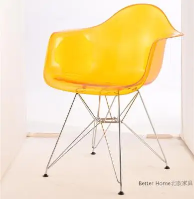 Style 10 29%Simple Modern Home Back Dining Chair Plastic Chair Transparent Backrest Lounge Chair Meeting Office Coffee Shop - Цвет: Style 10