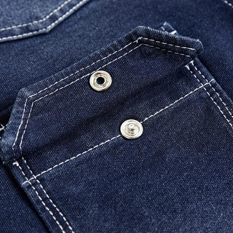 Одежда 2017 Весна Осень синяя мужская джинсовая хлопковая рубашка Camisa Hombre