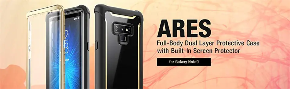 Чехол i-Blason для samsung Galaxy Note 9, серия Ares, полный корпус, прочный, прозрачный, бампер, чехол со встроенной защитой экрана