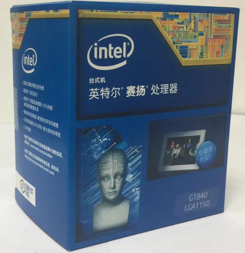 Процессор Intel Celeron G1840 процессор в штучной упаковке (2 м Кэш 2.80 ГГц) LGA1150 Dual Core 100%