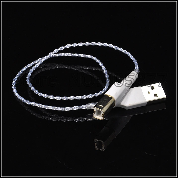 Высококачественный посеребренный USB аудио кабель A B Hifi кабель|audio cable|hifi usb cableusb audio
