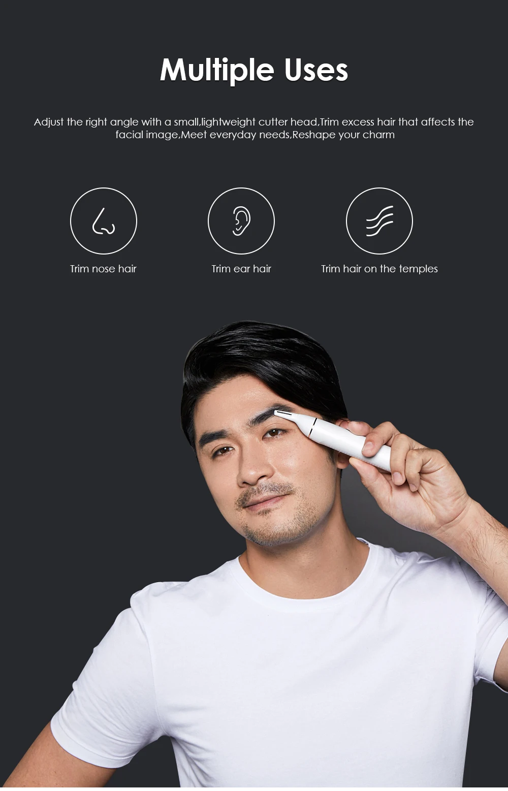 SOOCAS N1 нос Xiaomi Mijia триммер для волос Электрический с крышкой ухо Бритва для волос Xiaomi Бритва для мужчин портативный клипер удаление Безопасный Очиститель