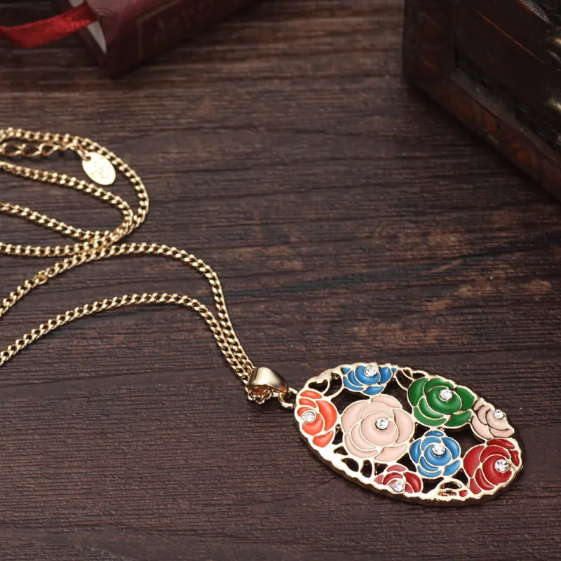 Neoglory Light Yellow Gold Color Flower Jewelry Set for Women Wedding Necklace Earrings Fashion Stoving Varnish Gift | Украшения и