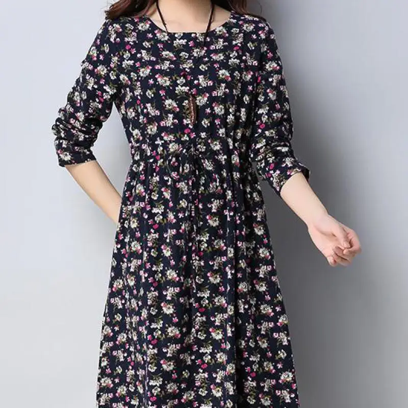 Женское Хлопковое платье NFIVE весеннее Платье До Колена с принтом разбитыми