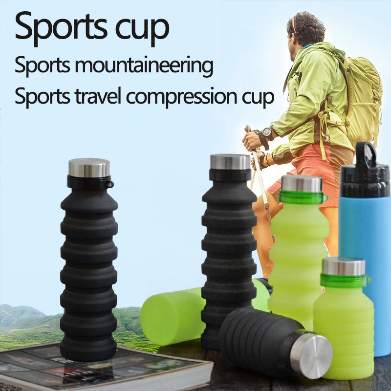 Портативная силиконовая бутылка 500 мл | Дом и сад