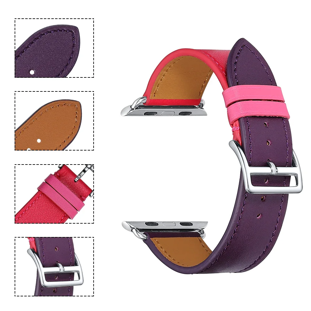 CHIMAERA Compatible for Apple Watch Band Leather 44mm 40mm 42mm 38mm Series 4/3/2/1 Fit iWatch Strap band | Наручные часы