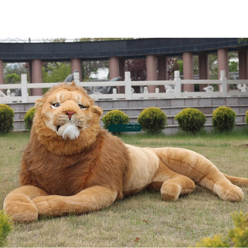 Dorimytrader Jumbo Domineering Lifelike Animal Lion Плюшевые игрушки Большой симулятор Коллекция