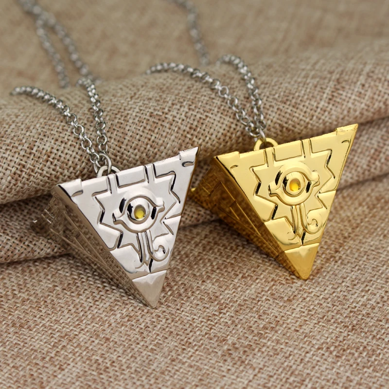 MQCHUN 3D Yu-Gi-Oh Necklace Anime Yugioh Millenium Pendant Jewelry Toy Yu Gi Oh Cosplay Pyramid Egyptian Eye Of Horus Necklace