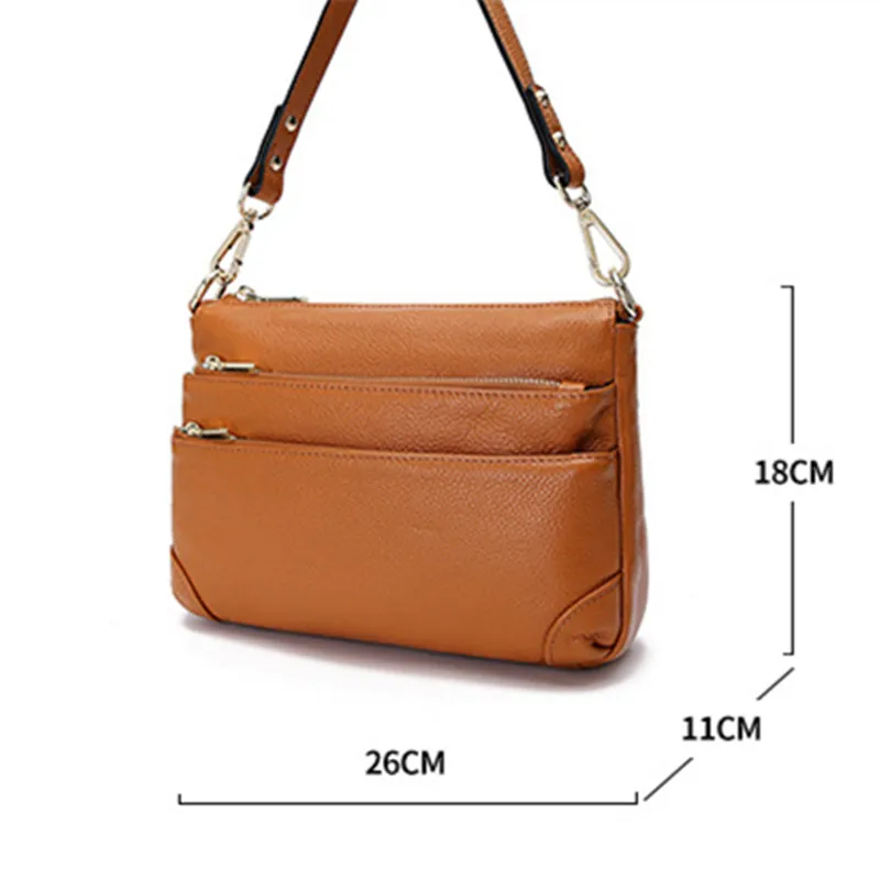 Женская сумка через плечо из натуральной кожи на молнии 2019|Сумки с ручками| |