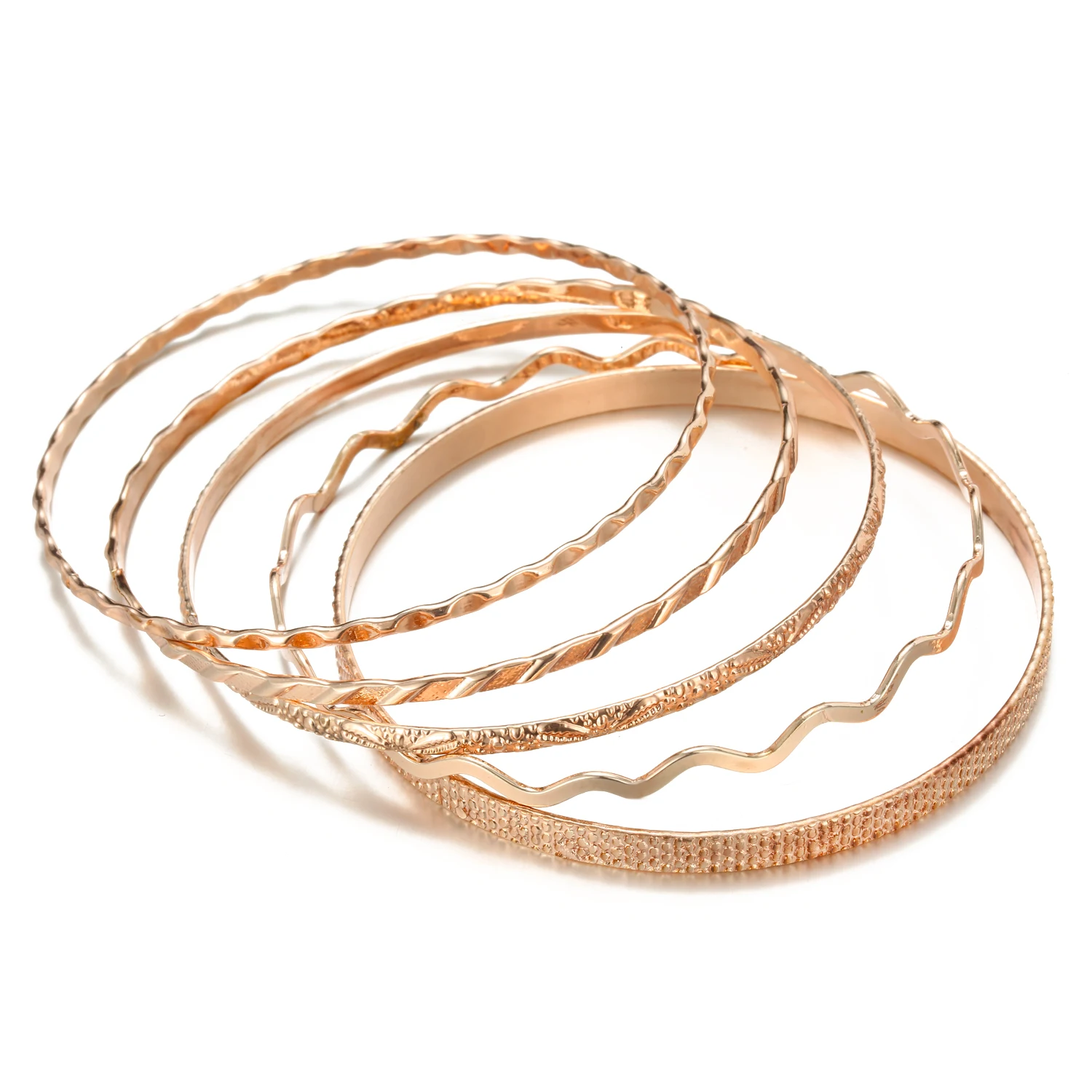 Новые модные ювелирные аксессуары простой металлический браслет из розового