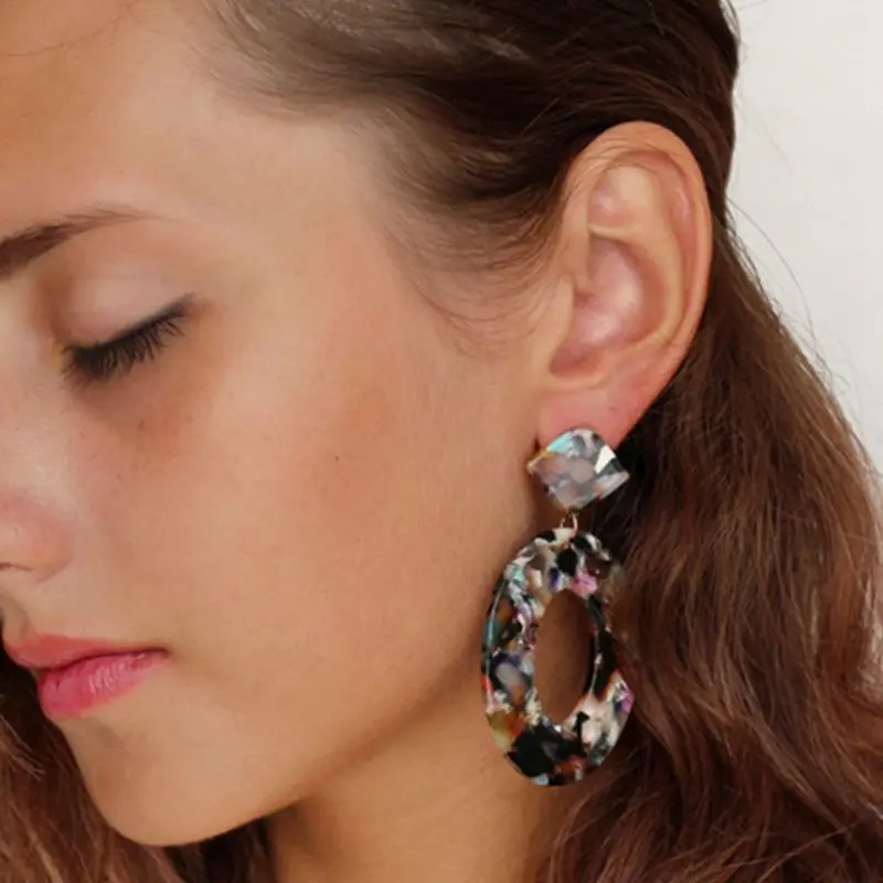 Горячая Распродажа модные богемные геометрические большие круглые синие