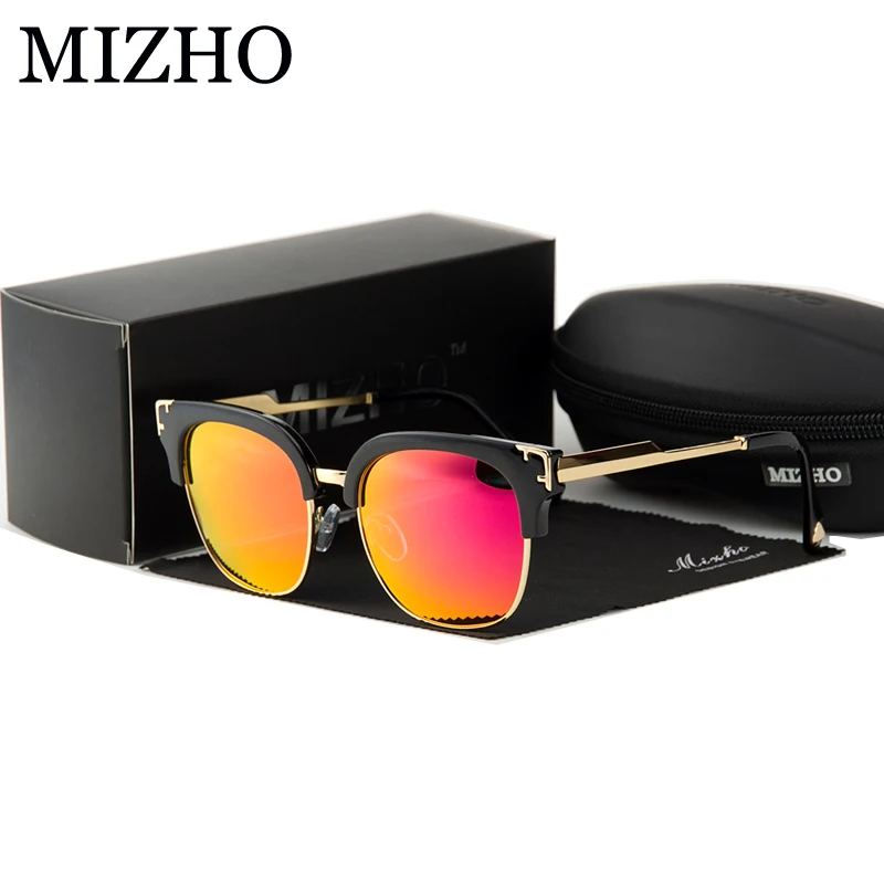 MIZHO Gold Vidrio оригинальные роскошные женские Солнцезащитные очки женские поляризованные винтажные модные UV400 Oculos De So высокого качества