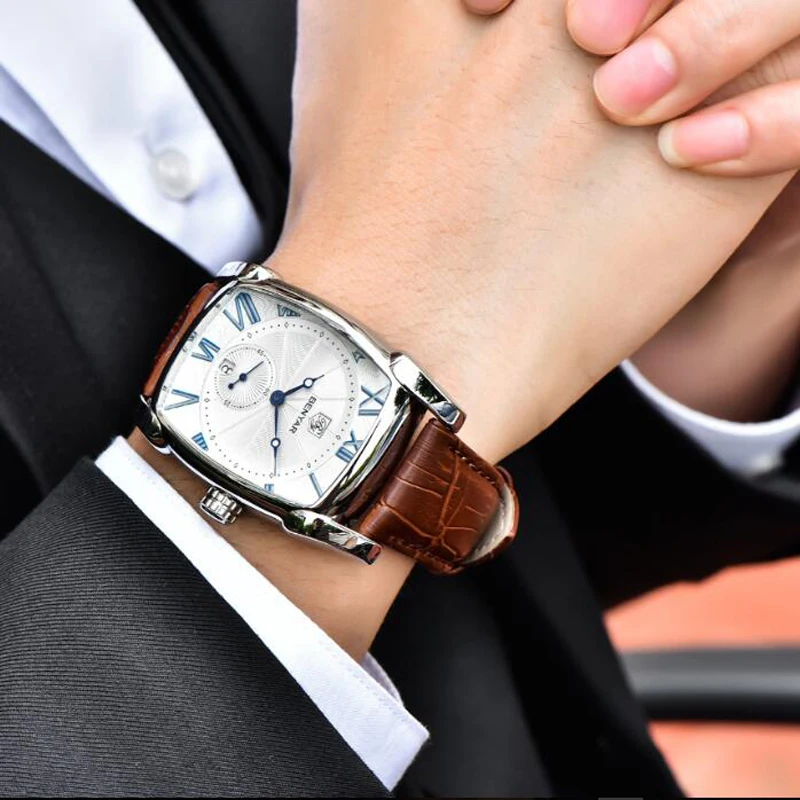 Часы BENYAR Мужские кварцевые брендовые Роскошные водонепроницаемые деловые