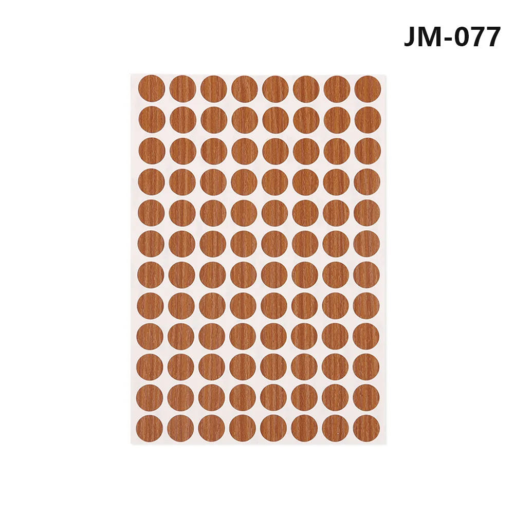 JM-077 96 шт./лист 15 мм самоклеющиеся декоративные пленки винт для мебели крышка наклейки на колеса дерево ремесло стол Шкаф орнамент Прямая поставка - Цвет: JM-077