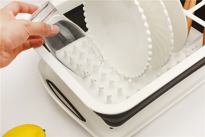 Силиконовые Складная полка для посуды Drainboard сушки крылом держатель хранения