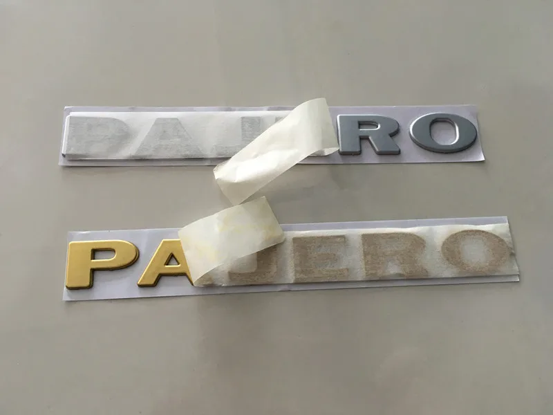 Pegatinas 3D de alta calidad para Pajero, Logo de letra ABS, emblema, insignia, para Mitsubishi Pajero
