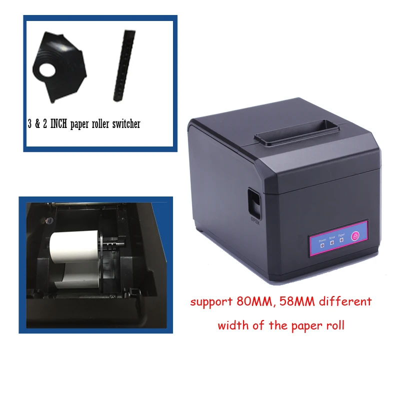 pos 80 printer thermal driver download with auto cutter usb and serial port HS-E81US restaurant order printing slip | Компьютеры и