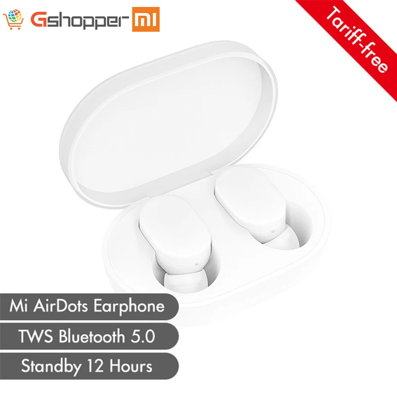 Оригинальные Bluetooth наушники Xiaomi mi AirDots TWS беспроводные вкладыши гарнитура с