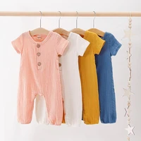 baby rompers summer short sleeve infantil bebes girls playsuits clothes candy color toddler one piece jumpsuits newborn overalls
