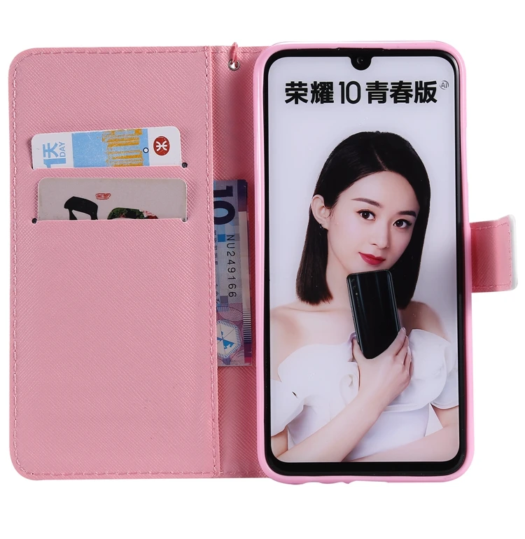 Чехол-книжка с откидной крышкой для huawei P Smart, милый кожаный бумажник с кошкой, чехол для телефона huawei P Smart, чехол Etui Capinha Hawei