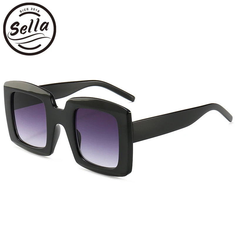 Женские солнцезащитные очки в винтажном стиле Sella большие квадратные с защитой