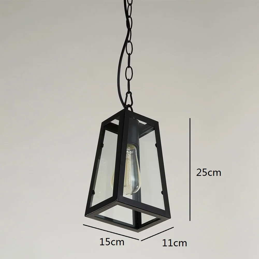 Black Antique Pendant Lights Wrought Iron Lighting Office Hotel Bar Kitchen LED Light Vintage Industrial Ceiling Lamp | Лампы и