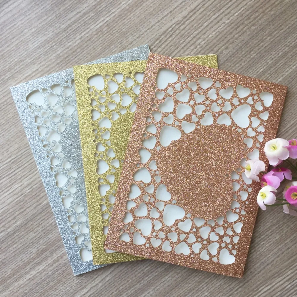40 шт блестящая бумага серебряное розовое золото цвет любовь сердце узор день