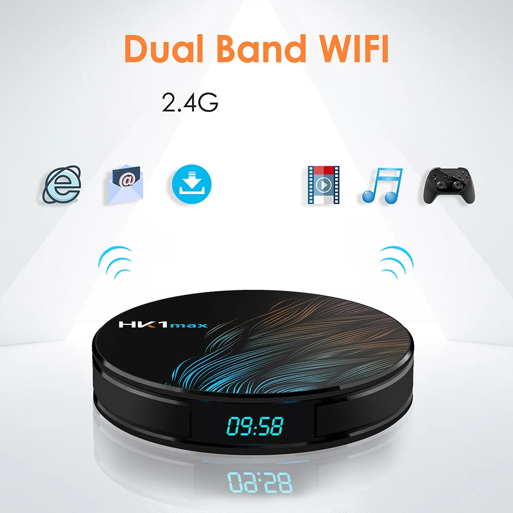 HK1 MAX Мини Android 9,0 Smart tv Box RK3328 2G+ 16G двойной беспроводной WiFi 3D 4K сетевой медиаплеер плеер игровой набор магазина-top Box