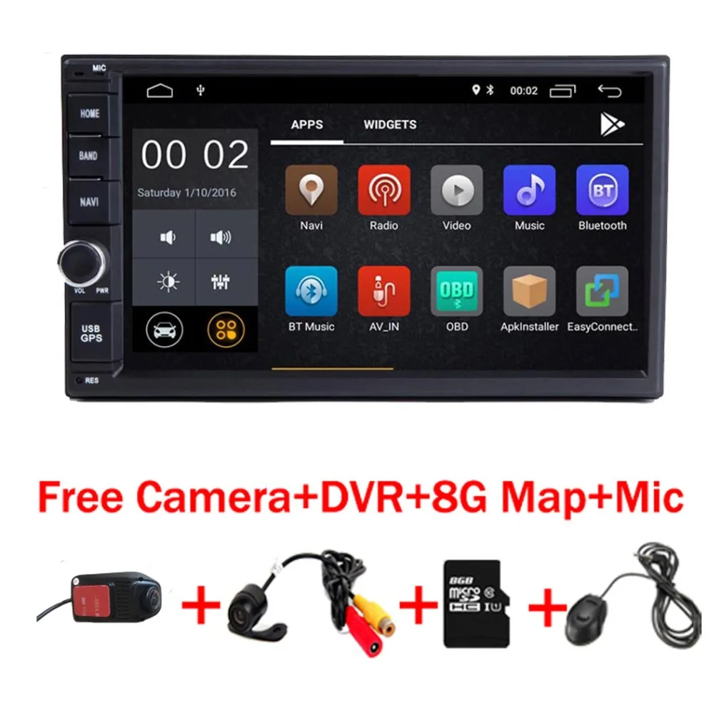 Автомобильный DVD плеер с GPS android 8 1 2 din радио новая Универсальная навигация
