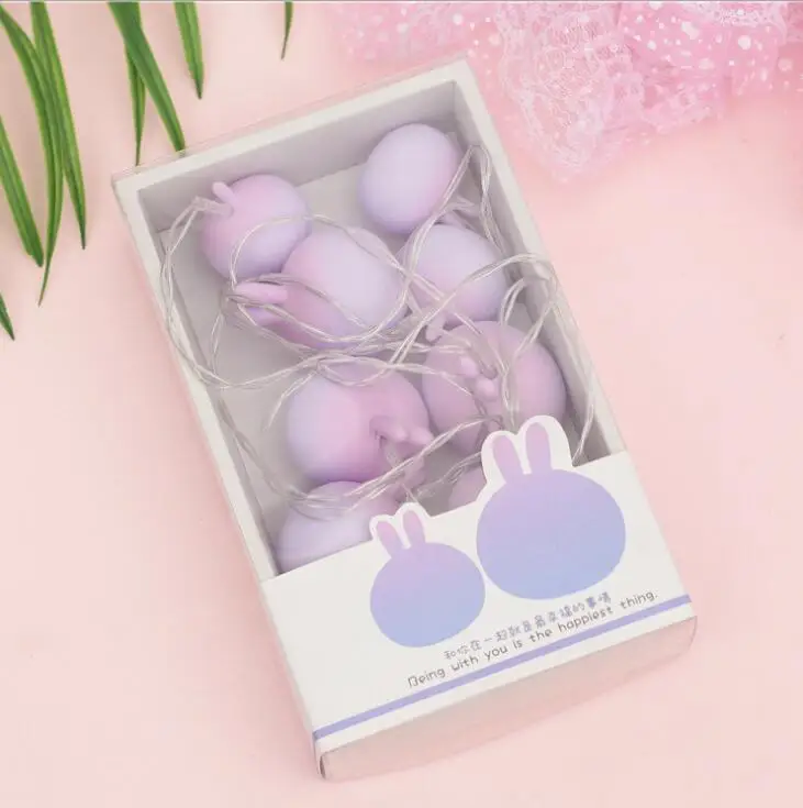 pink rabbit Красочные Щенячий Кот планета КИТ спальня kule ledowe лампа AA батарея смолы материал вспышки световые гирлянды 8 головок Крытый светодиодные полосы - Испускаемый цвет: pink rabbit