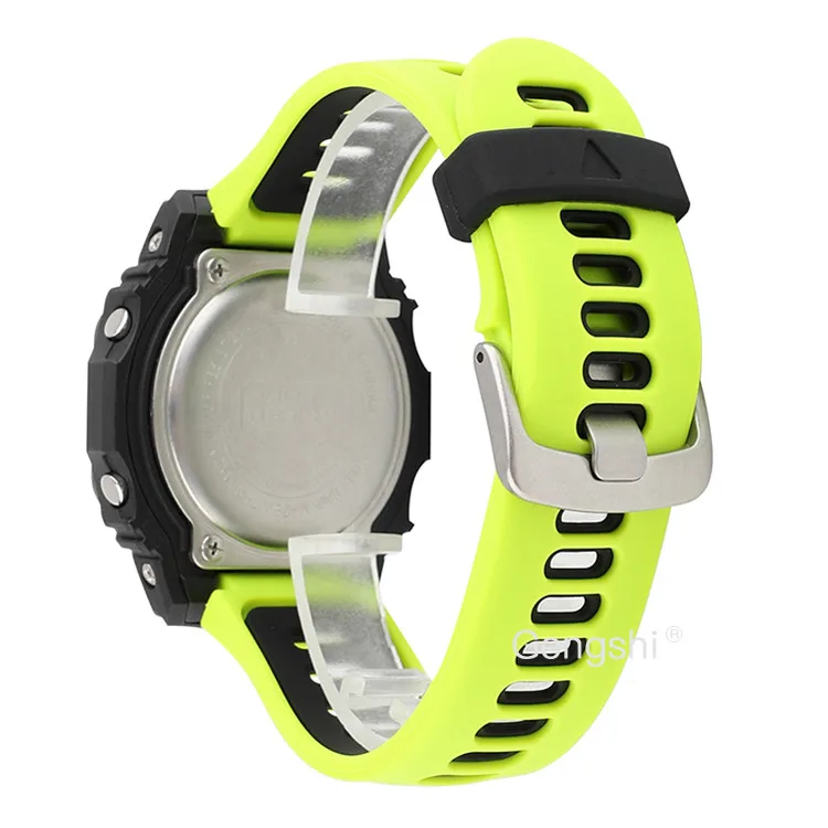 green black 16 мм силиконовый ремешок для часов подходит для TIMEX T2n720, T2n721 T2n739, T49859, T2p141, T2n722, T2n723, T2n738 - Цвет ремешка: green black