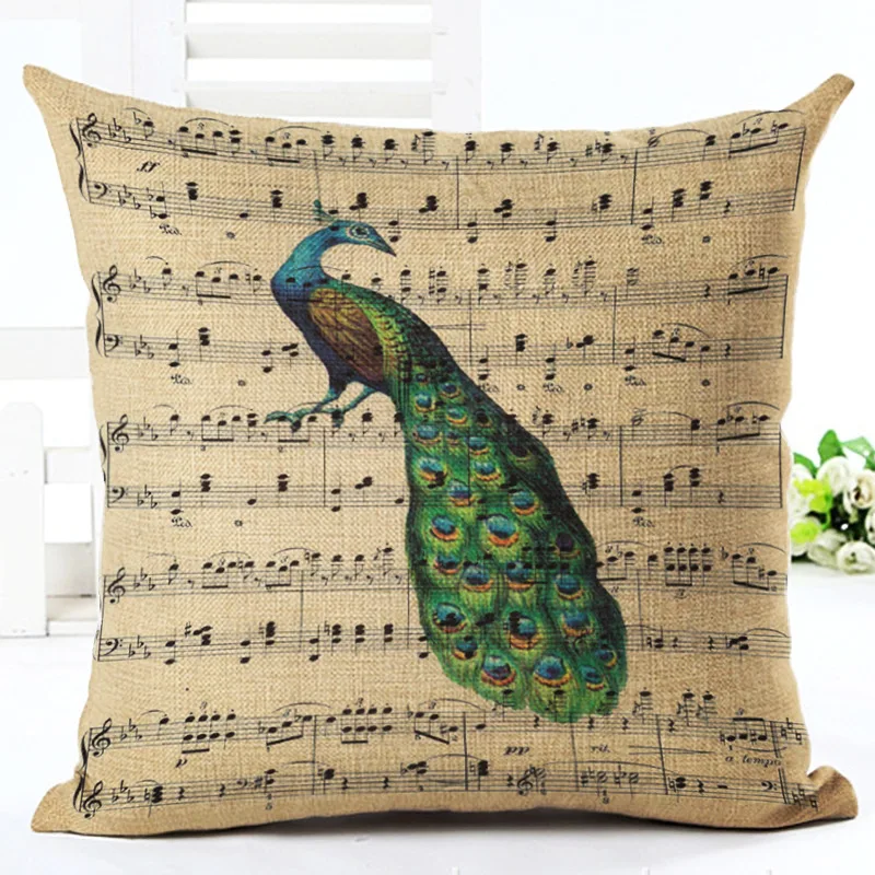 2017 новое поступление лидер продаж серия павлин с принтом льняной Хлопковый чехол