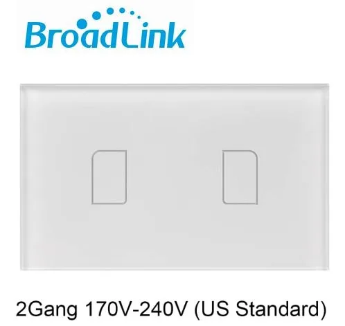 Broadlink TC2 3 банда США 433 МГц Verbinding MurTouch панель Lichtschakelaar afstandard US standard Voor Smart Home Systeem - Цвет: 2 Gang US 170v-240V