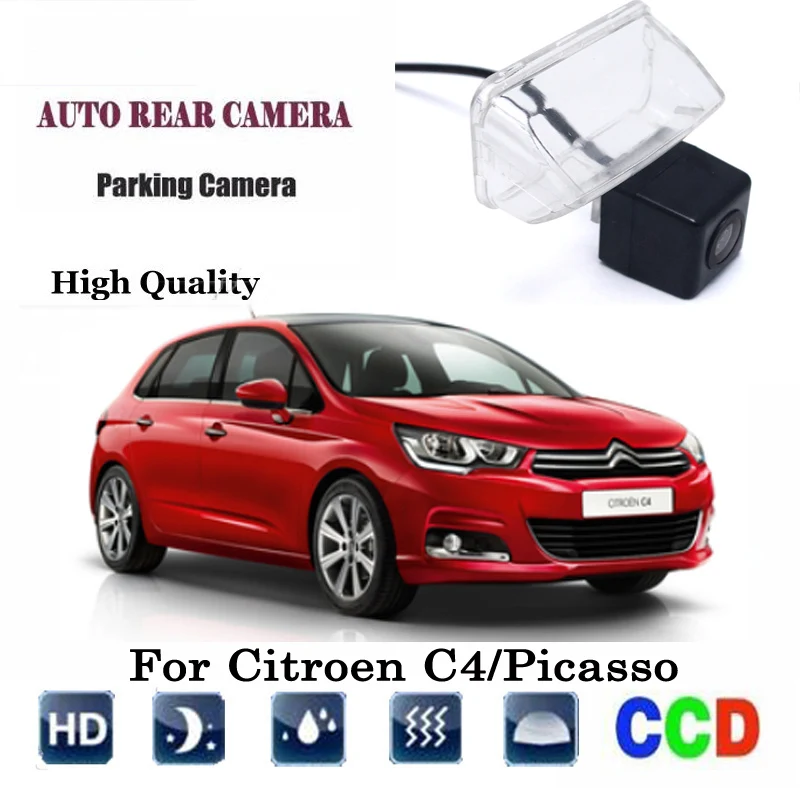 Заднего вида Камера для Citroen C4/Пикассо/CCD Ночное видение/Backup Камера номерных знаков Камера/Реверсивный Камера