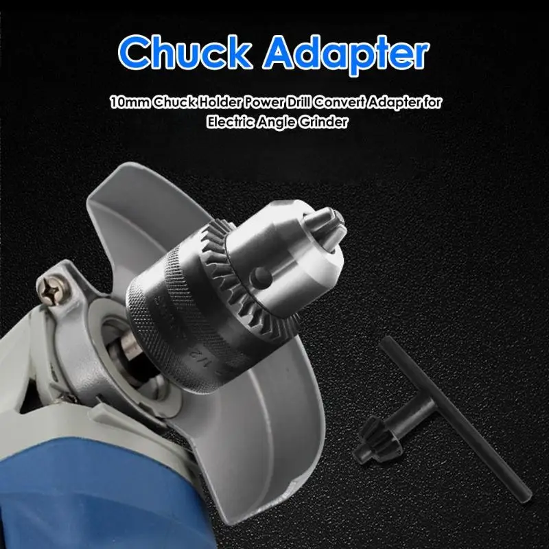 

10mm Chuck Holder Power Drill Convert Adapter for Electric Angle Grinder Keyless Adapter Impact Hex Shank Drill Chuck