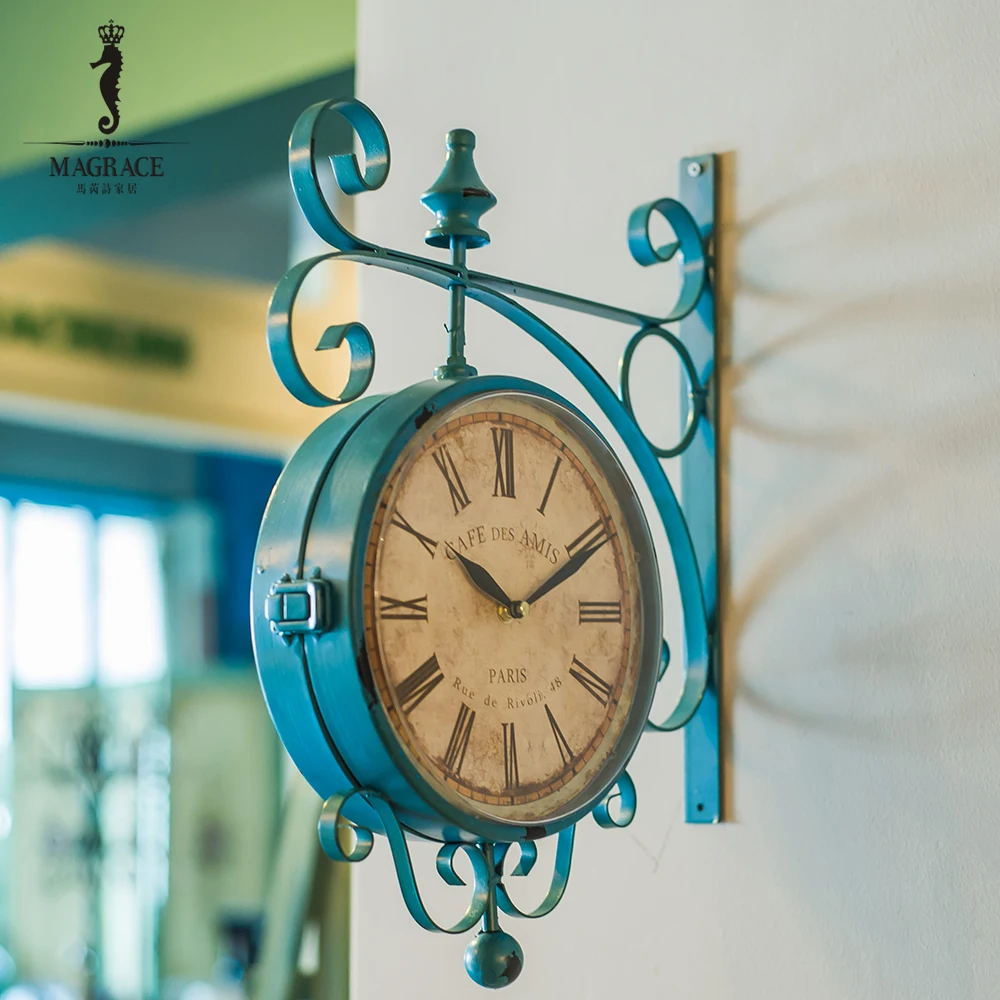 Украшение дома большие настенные часы Тихая старинные домашнего декора Мода