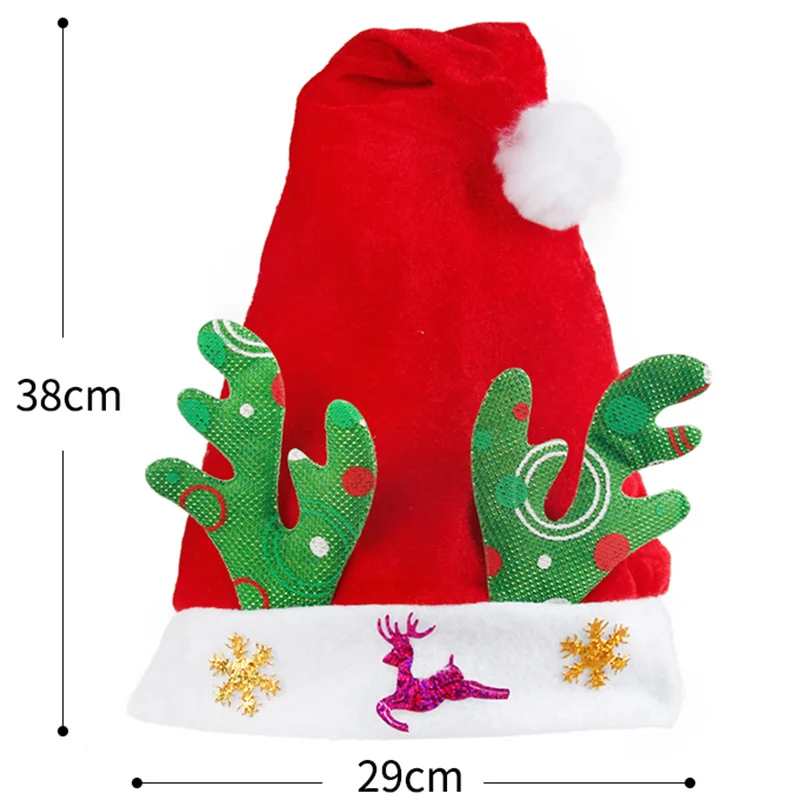 Милые рога Рождественские шапки шапка Санта Клауса рождественские украшения