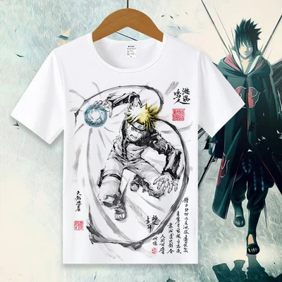 19 Новая футболка с Наруто Аниме Футболка женская футболка Janpan Uchiha Sasuke Косплей топы Мужские футболки с коротким рукавом - Цвет: 19