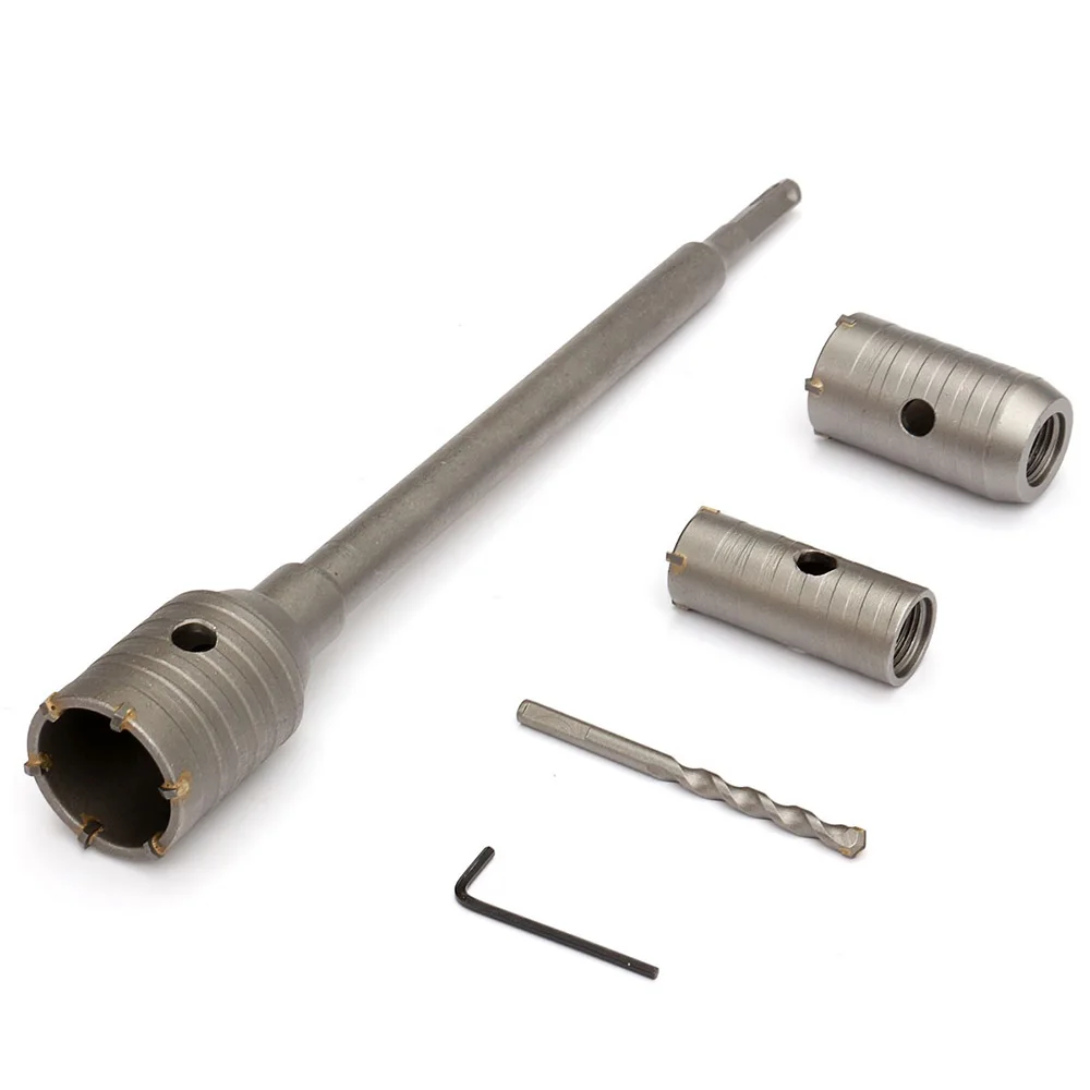 

Drills Bits Power Tools Hole Saw Drill Bit Set 30/40/50mm SDS Plus Shank Concrete Cement Stone Wall