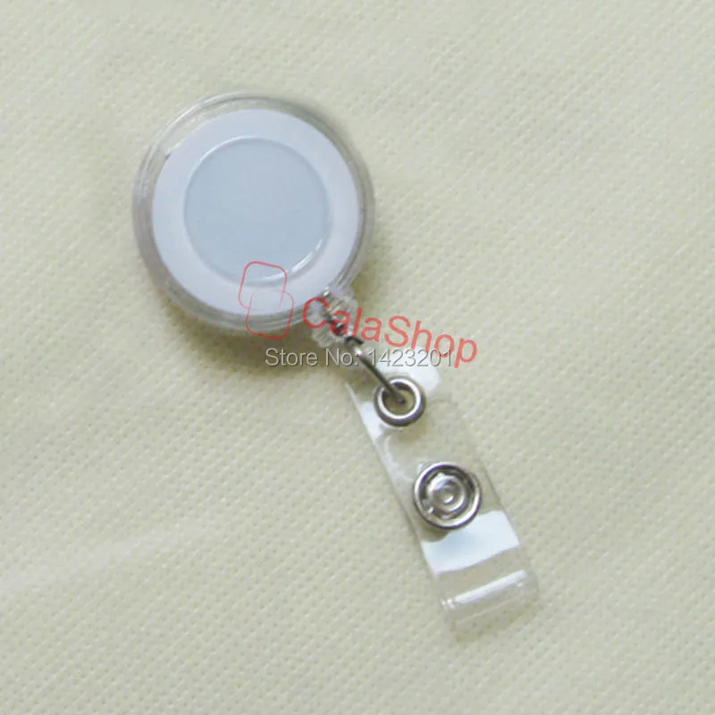 50 шт./лот 32 мм Катушки Выдвижной Держатель для бейджа ID Card Clear White Color YOYO|yoyo games|yoyo card